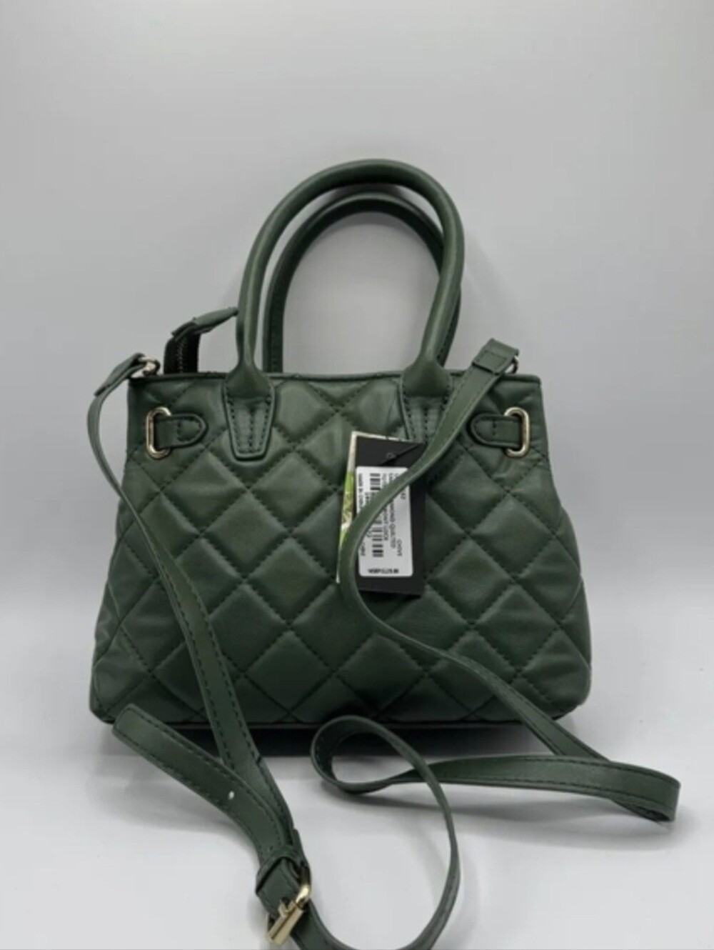 NWT BADGLEY MISCHKA Chive Small Diamond Quilted Tote - Picture 7 of 7
